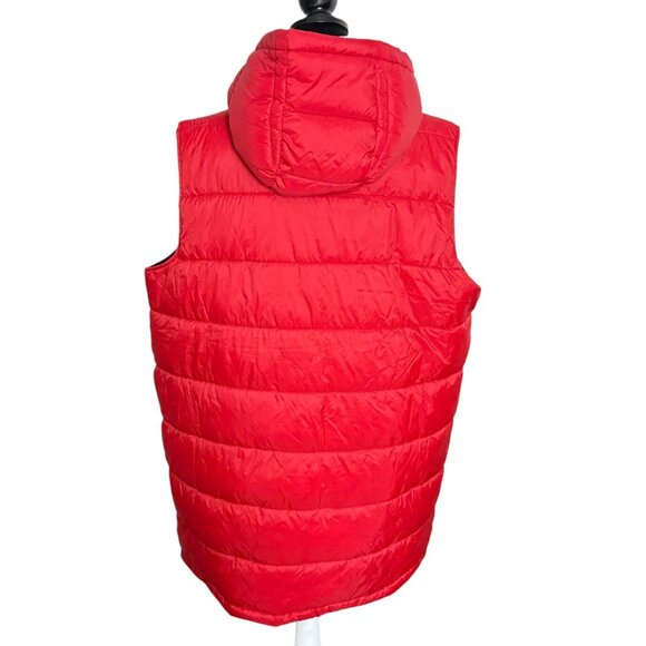 Swiss Tech Red Long Puffer Vest Womens Size 1X Hooded Sleeveless Outerwear - Picture 5 of 14